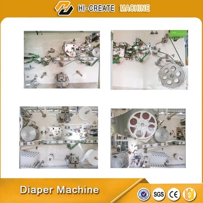 Servo Motors Used Baby Diaper Machine 400 Pcs/Min Speed