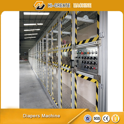 Servo Motors Used Baby Diaper Machine 400 Pcs/Min Speed