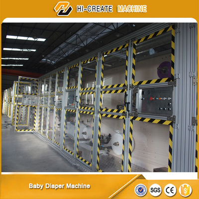 Servo Motor PLC Control Diaper Making Machine 400 Pcs/Min