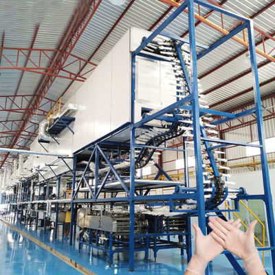 CE ISO Disposable Gloves Production Line , Glove Dipping Machine