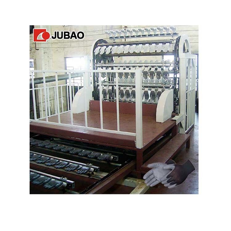 Latex nitrile glove dipping line wrinkle foam and sandy coating labor glove
