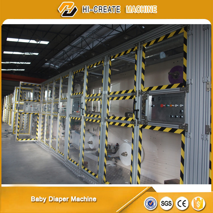 Servo Motor PLC Control Diaper Making Machine 400 Pcs/Min