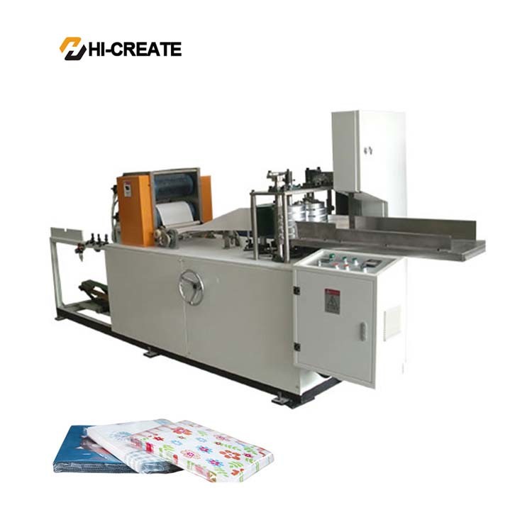 4 color printing line 1/4 folded napkin machine