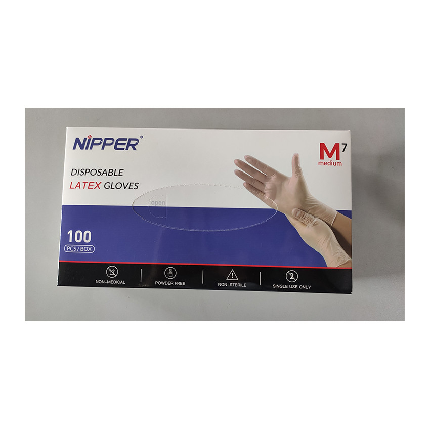 Disposable Latex Medical Gloves Powder Free 10 Boxes/Carton