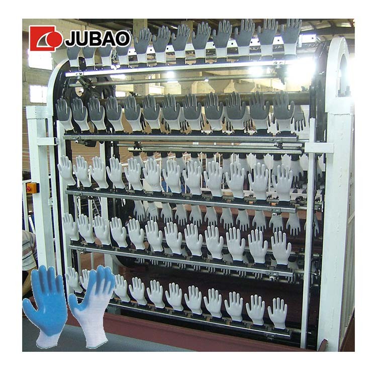 Latex nitrile glove dipping line wrinkle foam and sandy coating labor glove