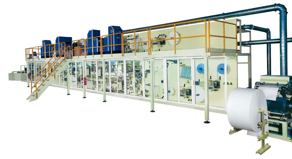 High Speed Sanitary Napkin Making Machine Full Servo Control